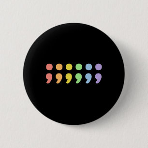 Subtiler Stolz Psychische Gesundheit Semikolon Lgb Button