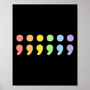 Subtiler Stolz Psychische Gesundheit Semikolon Lgb Poster