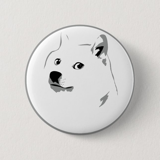 Subtiles dogecoin Button-Abzeichen Button (Vorderseite)