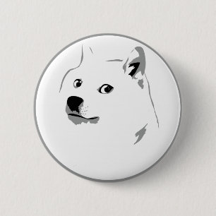 Subtiles dogecoin Button-Abzeichen Button
