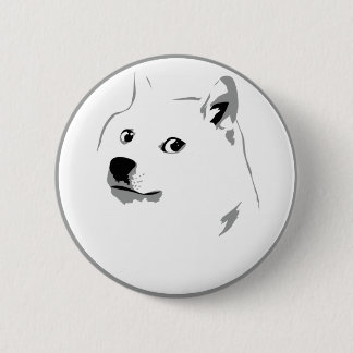 Subtiles dogecoin Button-Abzeichen Button