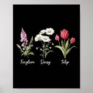 Subtiles florales Anti-Trump-Shirt Blumen Fingerhu Poster
