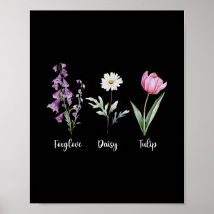 Subtiles florales Anti-Trump-Shirt Blumen Fingerhu Poster