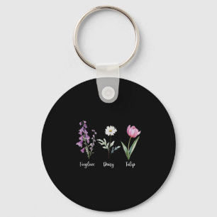 Subtiles florales Anti-Trump-Shirt Blumen Fingerhu Schlüsselanhänger