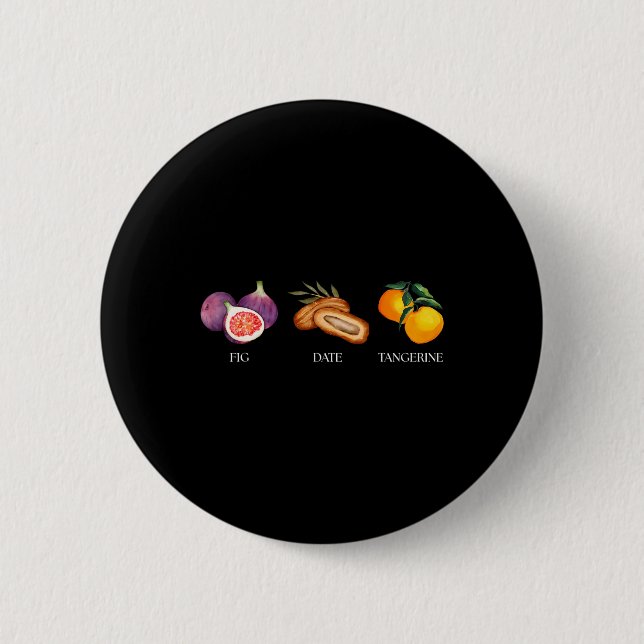 Subtiles Fruchtfeigen-Dattel-Tangerine Anti-Trump- Button (Vorderseite)