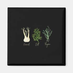 Subtiles Kraut Fenchel Dill Thym Anti-Trump-Shirt Magnet