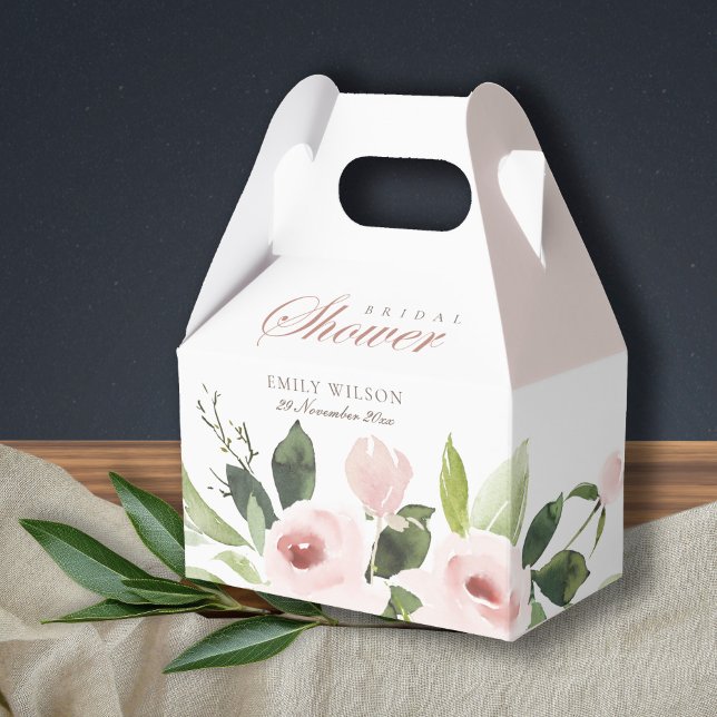 SUBTITEL WASSER BLUSH PINK ROSE FLORAL BRAUTPARTY GESCHENKSCHACHTEL (Von Creator hochgeladen)