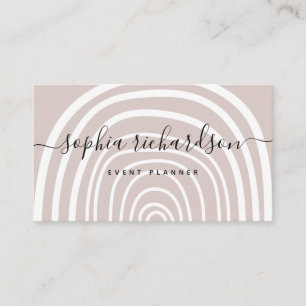 Subtle Arch Trendige Abstrakte neutrale Rose Visitenkarte