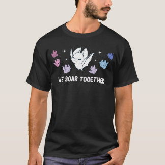 Subtle Bigender Prilag Niedlich Kawaii Bat T-Shirt