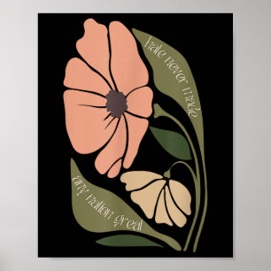 Subtle Boho Blume Anti Trum P Liberaler Protest Re Poster