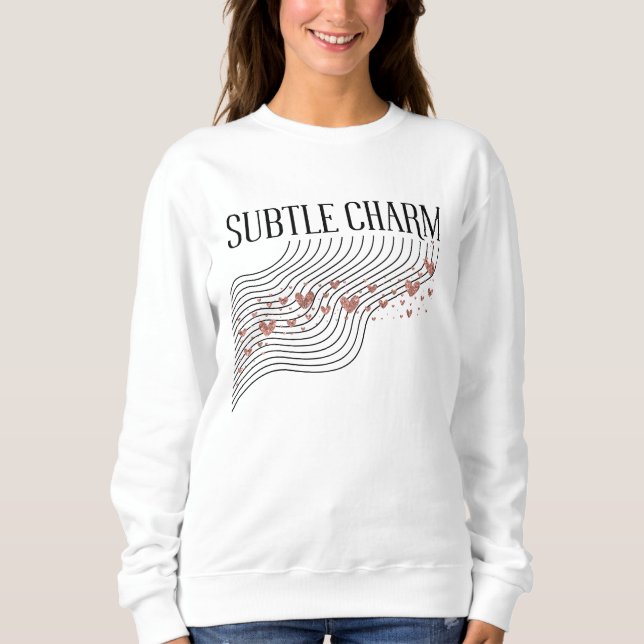 Subtle Charm — Soft Lines Sweatshirt (Vorderseite)