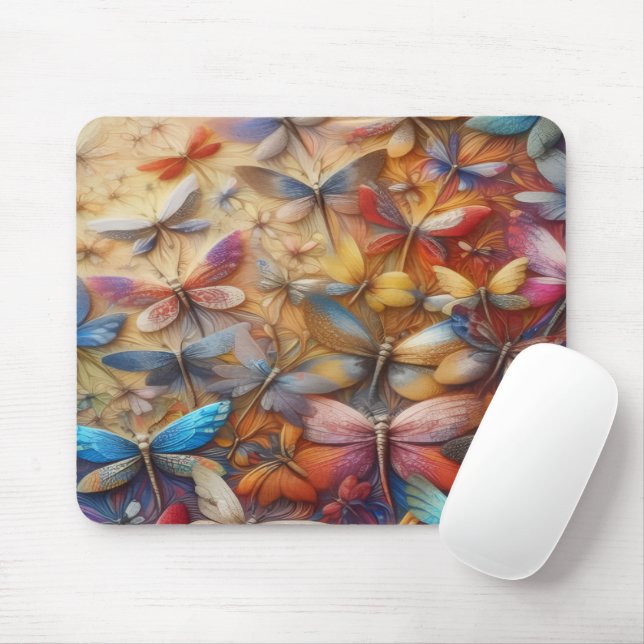 Subtle Dragonflies  Mousepad (Mit Mouse)