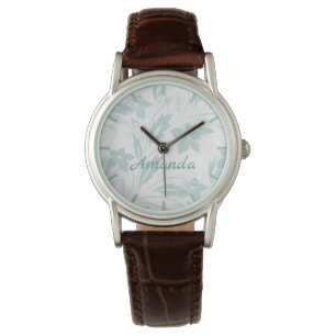 Subtle Floral in Blues Armbanduhr