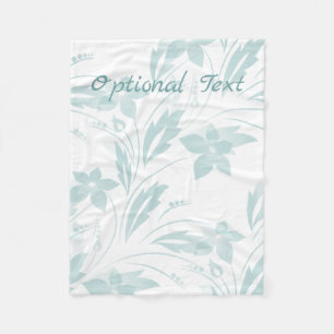 Subtle Floral in Blues Fleecedecke
