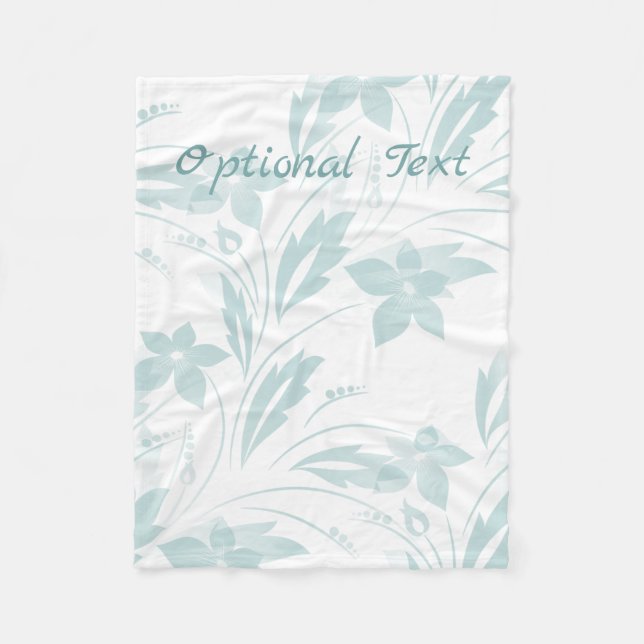 Subtle Floral in Blues Fleecedecke (Vorderseite)