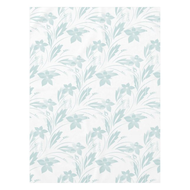 Subtle Floral in Blues Tischdecke (Vorderseite)