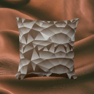 Subtle Geometry Brown Kissen