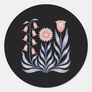 Subtle Resist Trump Foxglove Daisy Tulip Blume 4t Runder Aufkleber