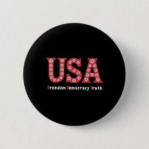 Subtle Resist Trump USA Freiheit Wahrheit Demokrat Button