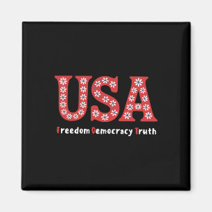 Subtle Resist Trump USA Freiheit Wahrheit Demokrat Magnet