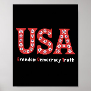 Subtle Resist Trump USA Freiheit Wahrheit Demokrat Poster