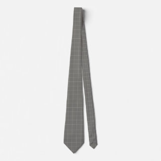Subtle Silver & Black Plaid Krawatte