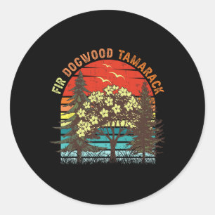 Subtle Tree Anti Trump Fir Dogwood Tamarack 1 Runder Aufkleber