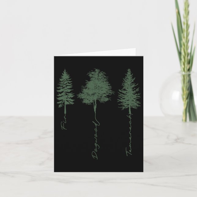 Subtle Tree Anti Trump Fir Dogwood Tamarack Karte (Vorderseite)
