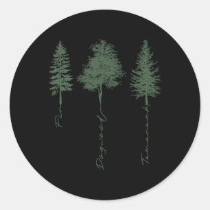 Subtle Tree Anti Trump Fir Dogwood Tamarack Runder Aufkleber