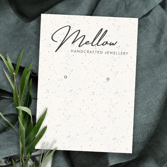 SUBTLE WHITE CERAMIC TEXTUR EARRING DISPLAY LOGO VISITENKARTE (Von Creator hochgeladen)