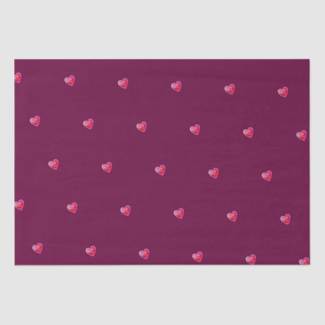 Subtle Wine Red Valentine Seidenpapier (Vorderseite)