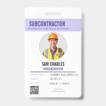 Subunternehmer-Baustellenauftragnehmer-Photo-ID-Au