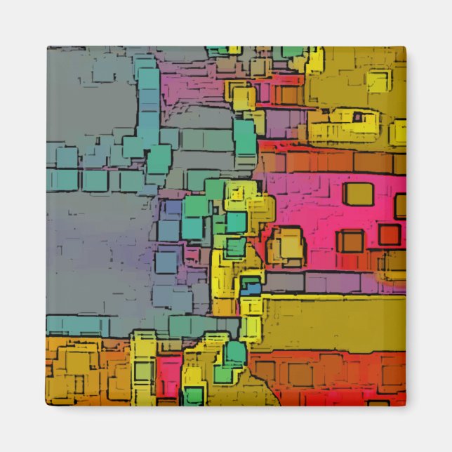 "Subway" Geometric Art Magnet (Vorne)