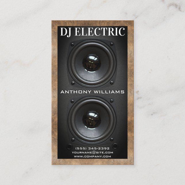 Subwoofer-Lautsprecher | Leder Visitenkarte (Vorderseite)