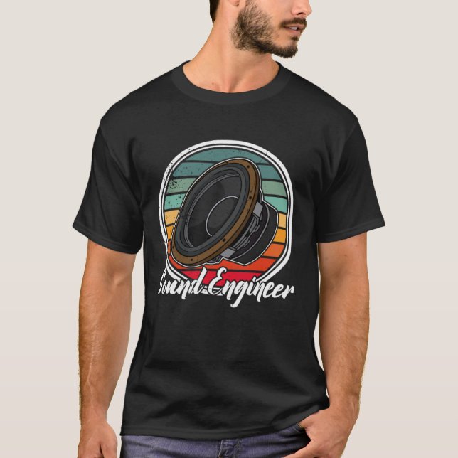 Subwoofer Sound Engineer Audio Synthesizer Musik m T-Shirt (Vorderseite)