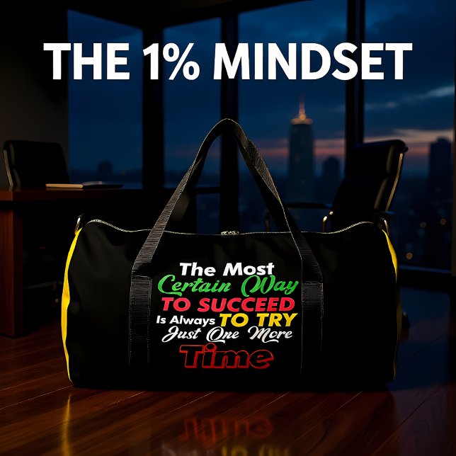 Succeed Always Try One More Time Duffle Bag (Von Creator hochgeladen)