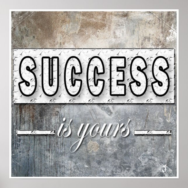 Succès est votre Citation Motivationnelle Poster (Devant)