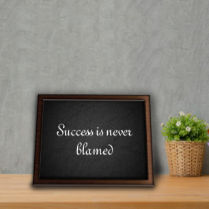 Succès sagesse dire charcoallarge affiche