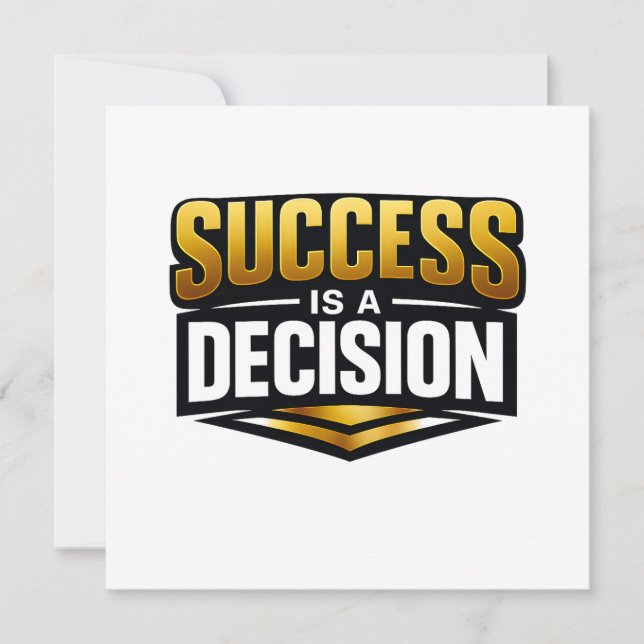 Success Gold Typography on Black (Vorderseite)