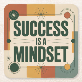 Success Is A Mindset Rechteckiger Pappuntersetzer