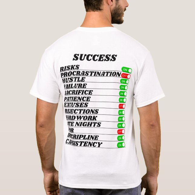  "Success Slogan T-Shirt – Motivational Tee for Ac (Rückseite)