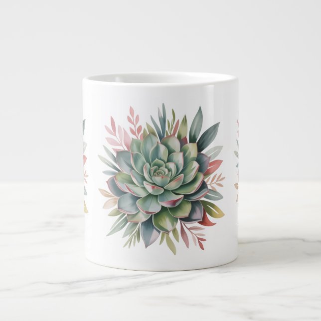 succulent bouquet Classic Mug, 11 oz Jumbo-Tasse (Vorderseite)