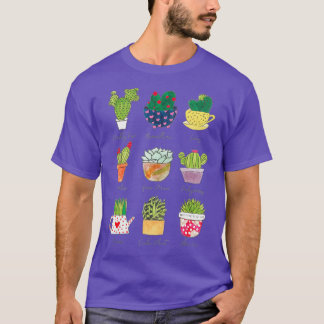 Succulent Cactus Pflanze Lover Gardener Pothead Bi T-Shirt