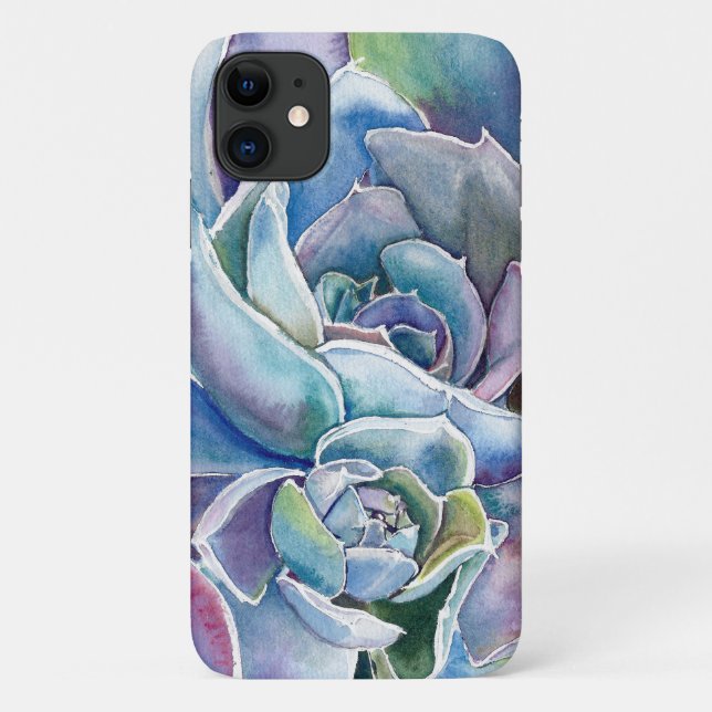 Succulent Echeveria 'Blue Sky' iPhone Gehäuse Case-Mate iPhone Hülle (Rückseite)