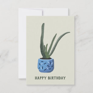 Succulent en pot Cactus Bonne carte d'anniversaire