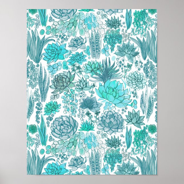Succulent garden poster (Vorne)