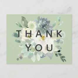 Succulent Greenerity Vielen Dank Postkarte