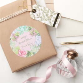 Succulent Greenerity Wreath Brautparty Runder Aufkleber