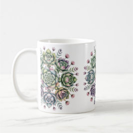 Succulent mandala pattern kaffeetasse