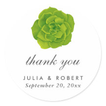 Succulent Minimal Elegante Wedding Vielen Dank